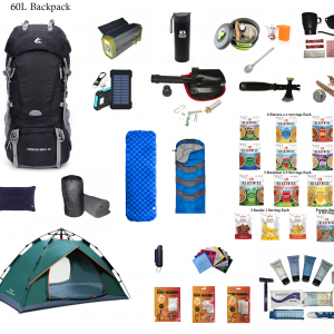 1 Person Backpacking Kit with 72 Hour Food Supply